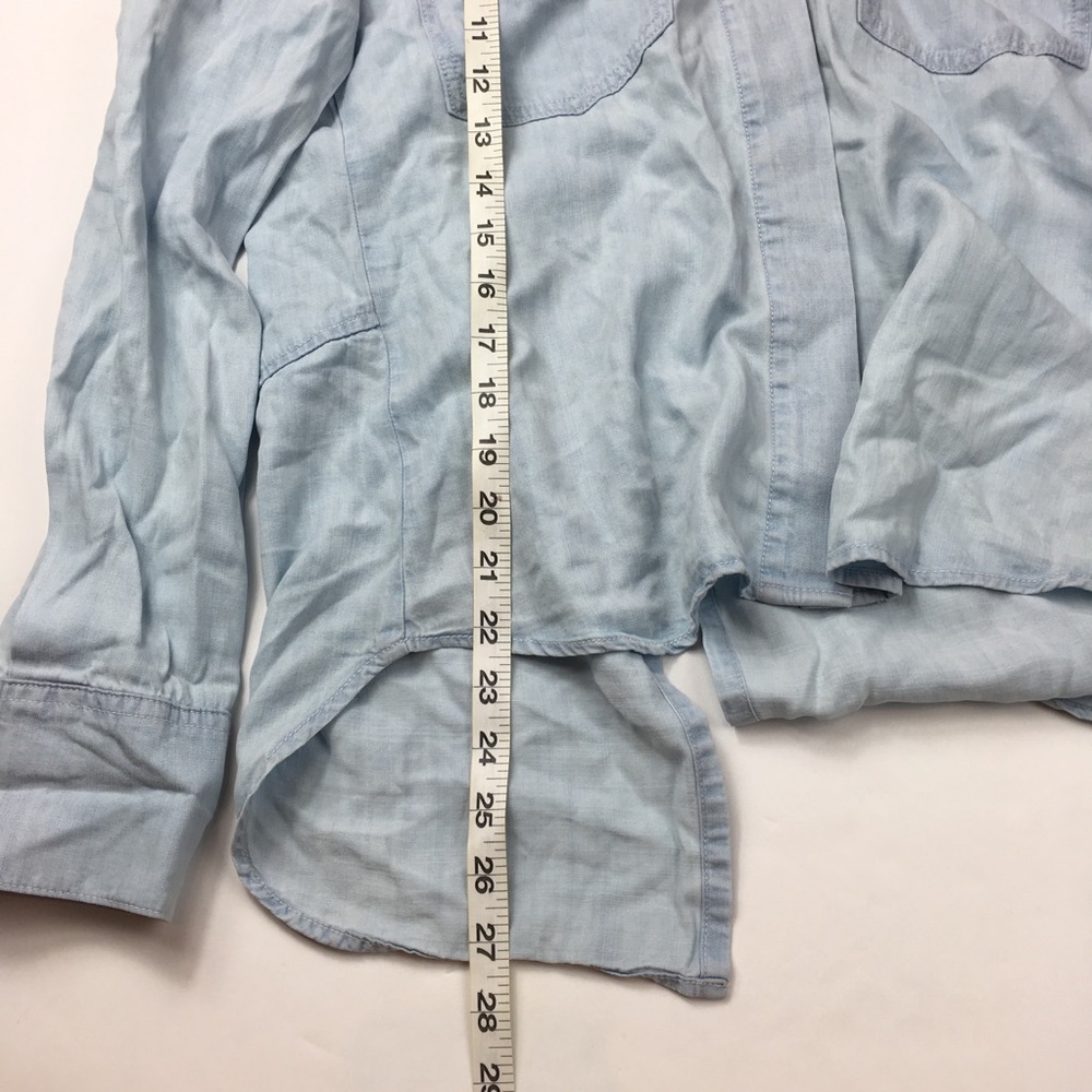 Cloth And Stone Chambray Button Down Split Back - image 5